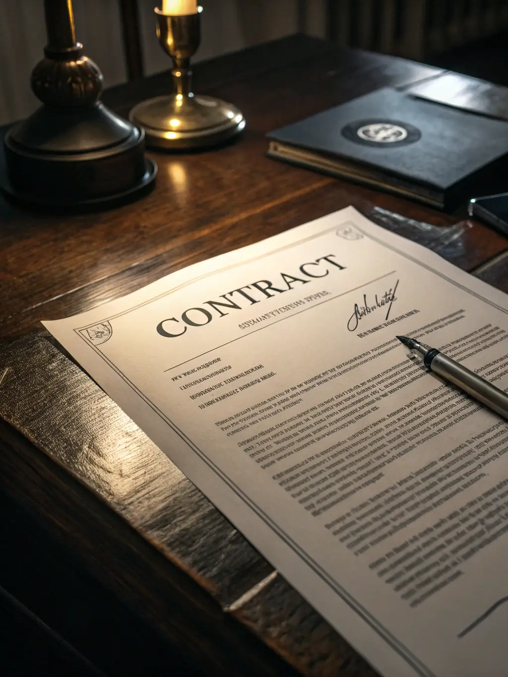 A digital illustration of a contract being signed, symbolizing the successful negotiation of airport contracts.